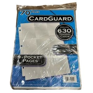 70 Pack Cardguard 9 Pocket Pages Holds 630 Trading Cards NWT